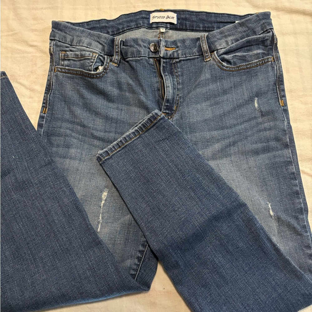 Studio Blue Women's Distressed Denim Skinny Jeans